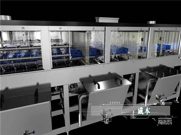 洗箱機(jī)，洗筐機(jī)，食品筐洗箱機(jī)，周轉(zhuǎn)箱清洗機(jī)，大型效率高洗箱機(jī)
